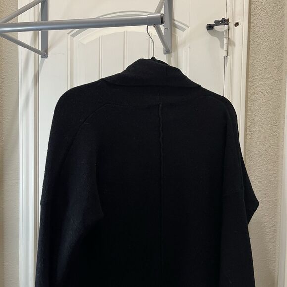 Twelfth Love Sweater Long Open Front Draped Cardigan Pockets Black Womens Size S - Picture 7 of 11